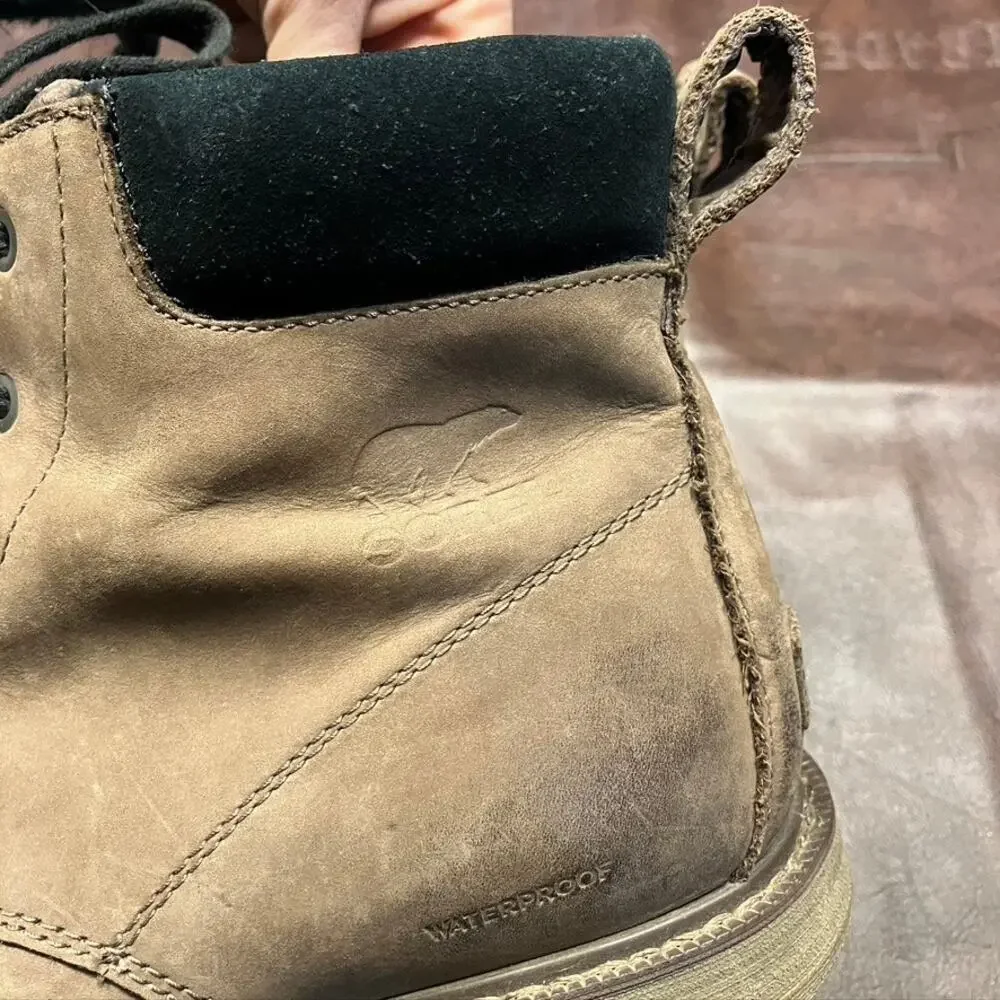 Sorel Madson Moc‎ Toe Waterproof Boots Tan Men's 14 Leather Rugged Outdoor